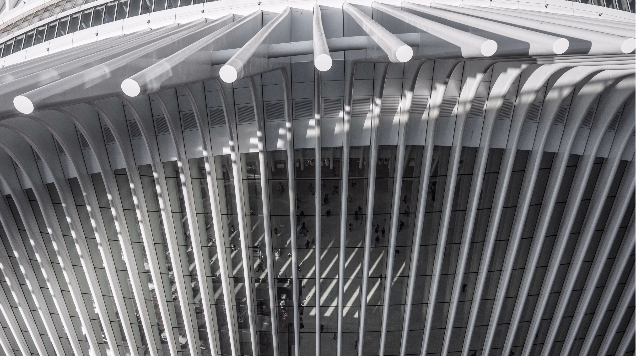 The Oculus, World Trade Center — black-and-white editorial still