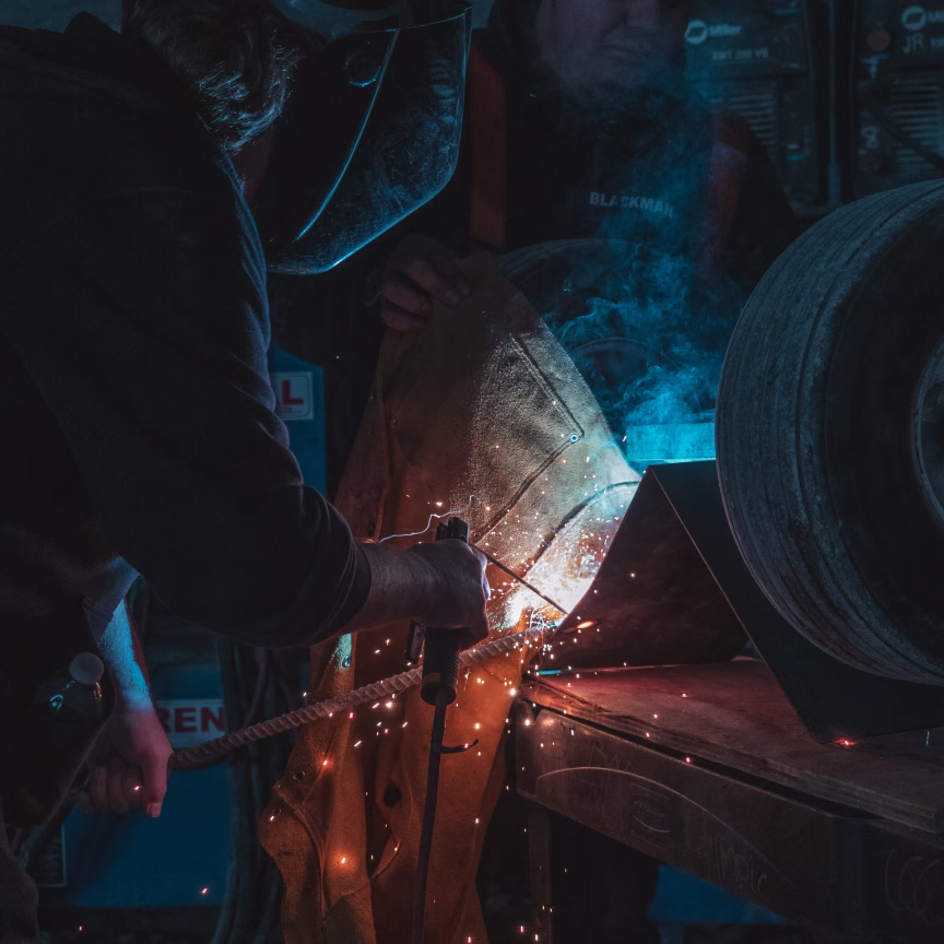 Welder glow, editorial still