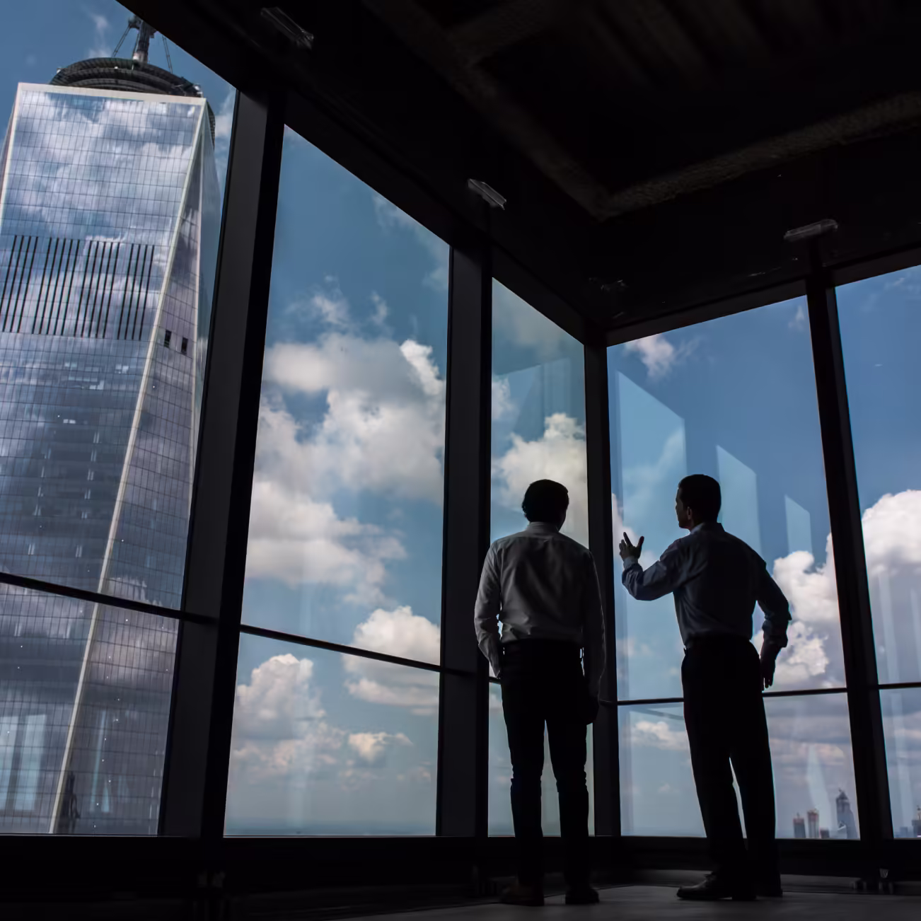 AECOM Future of Construction leadership, editorial photography at 1WTC
