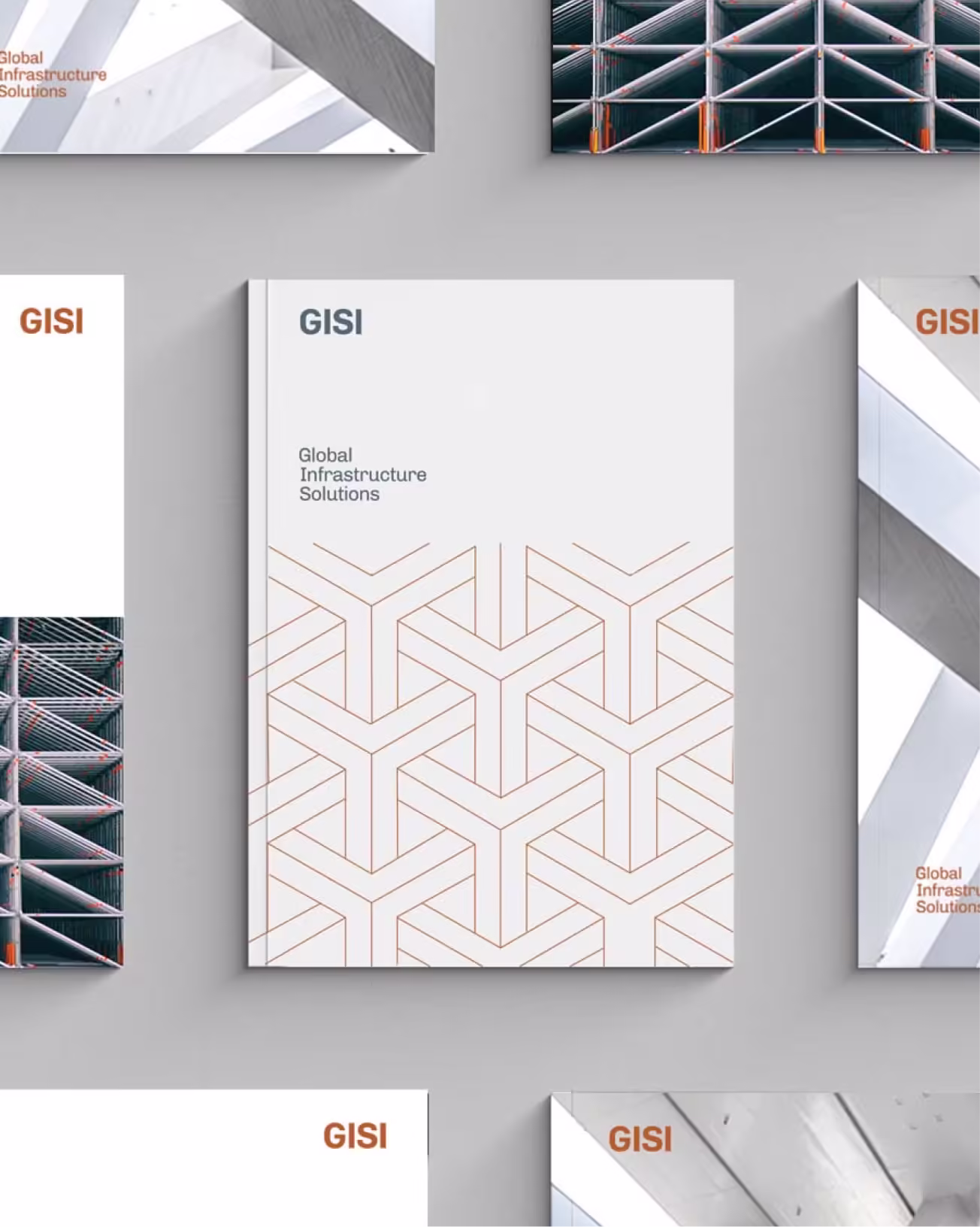 GISI printed collateral suite, brand application