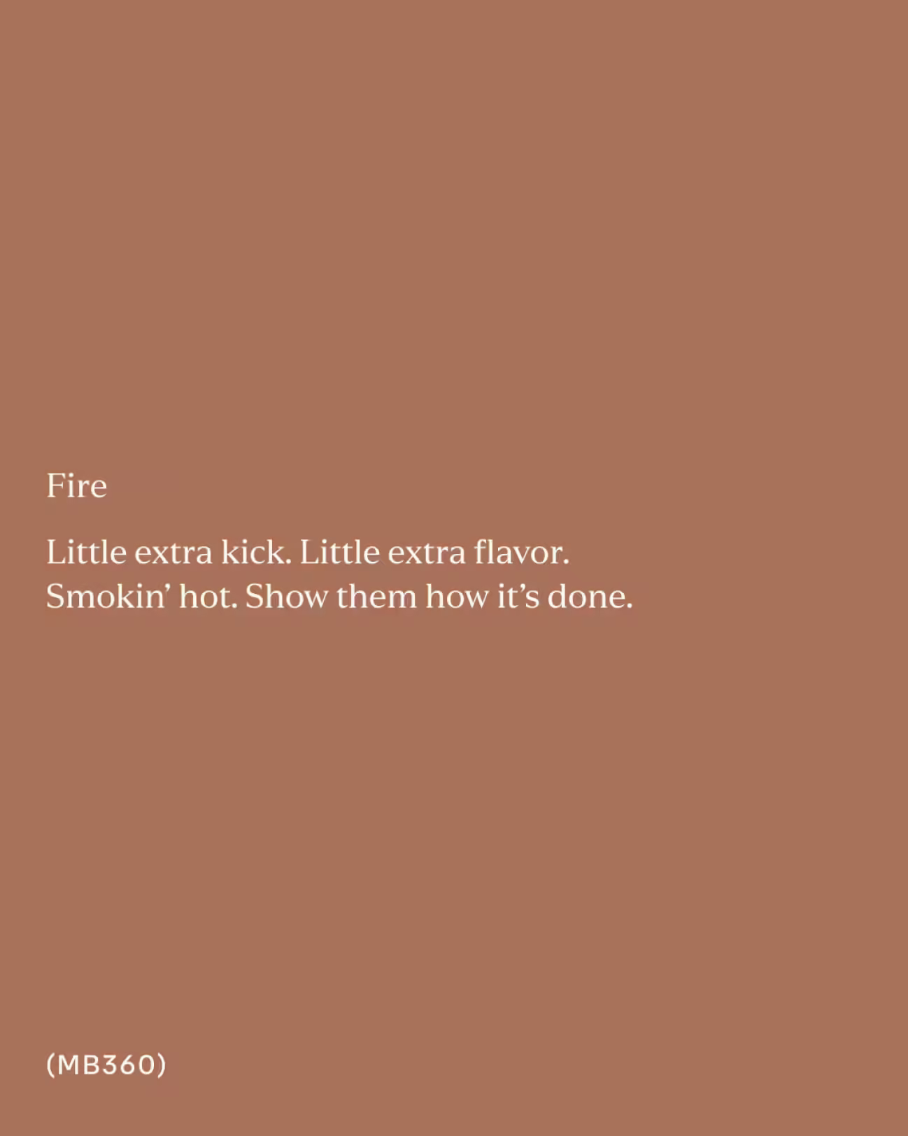Fire messaging campaign visual