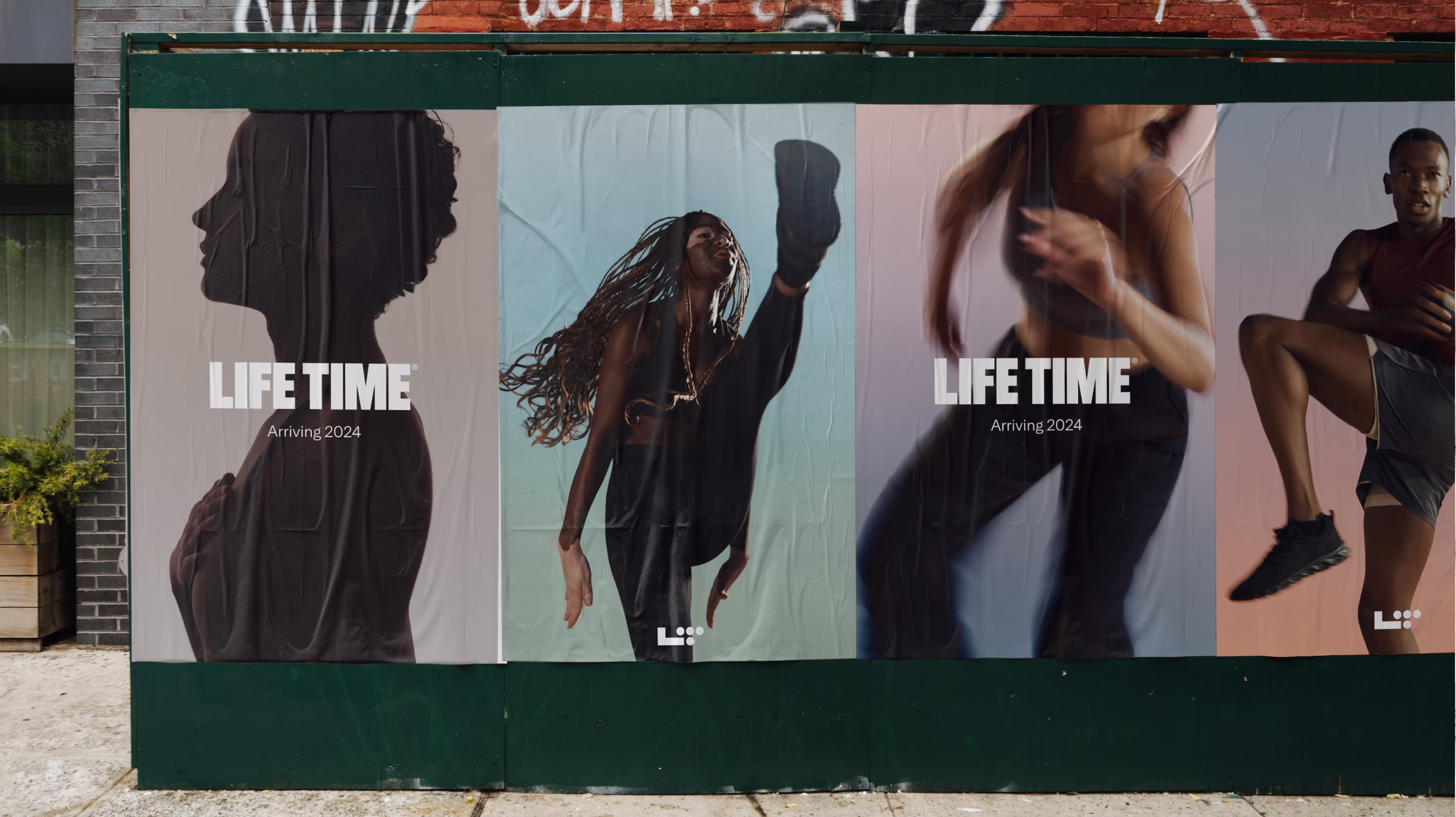 Life Time guerilla OOH campaign installation, New York City