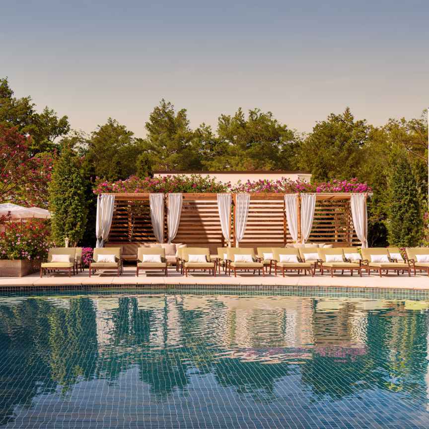 Life Time go-to-market, poolside experience rendering