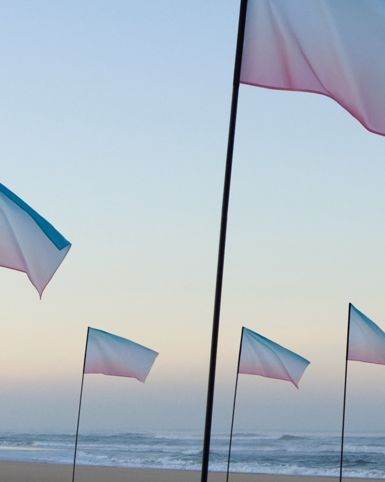 Saint Laurent SS21 France flag installation, editorial still