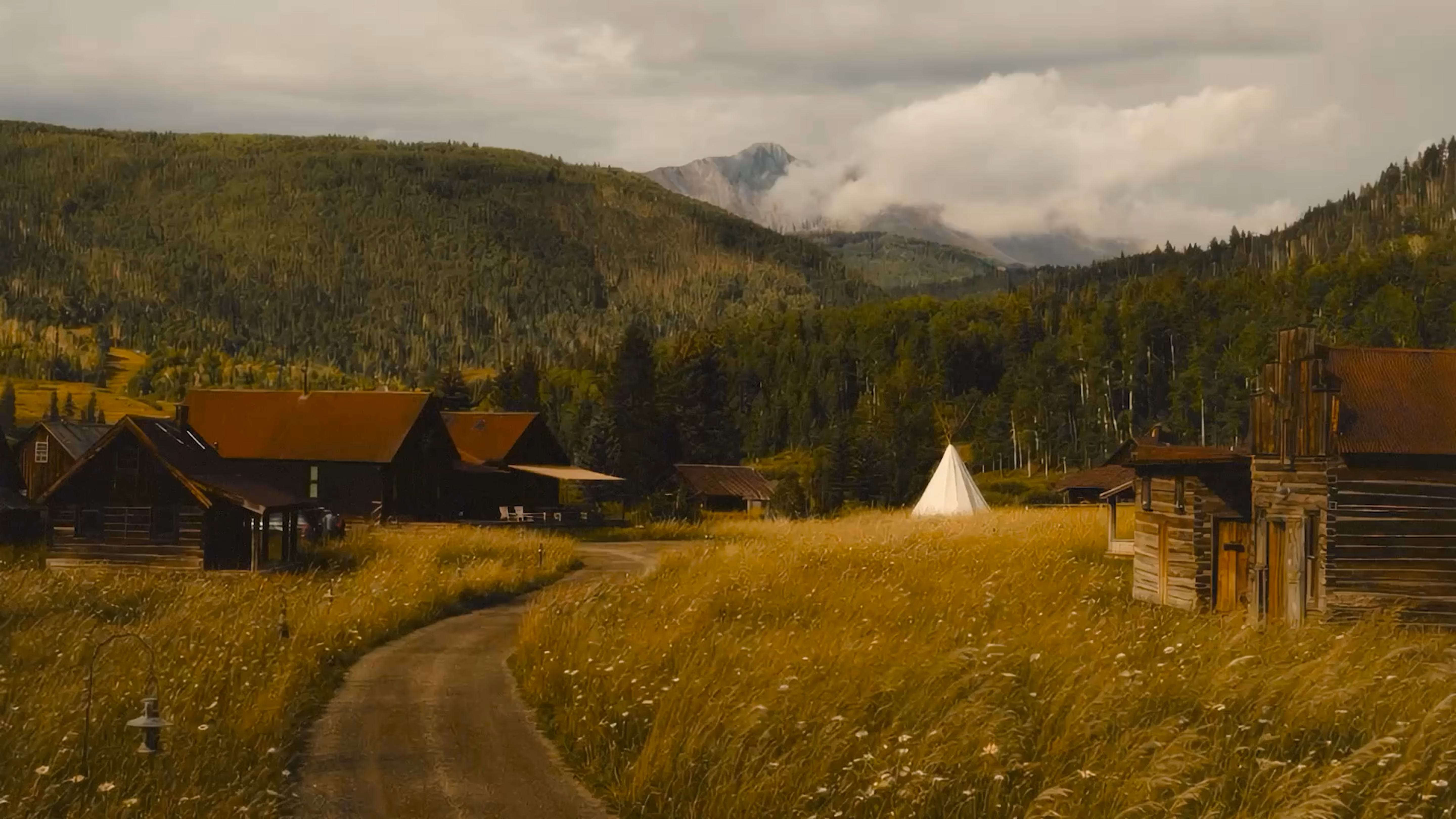 Dunton luxury off-grid portfolio, hot springs landscape and tall grass